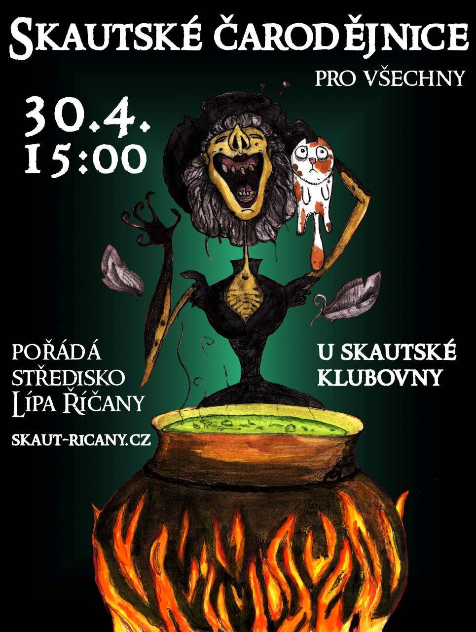 Skautské čarodějnice - plakát